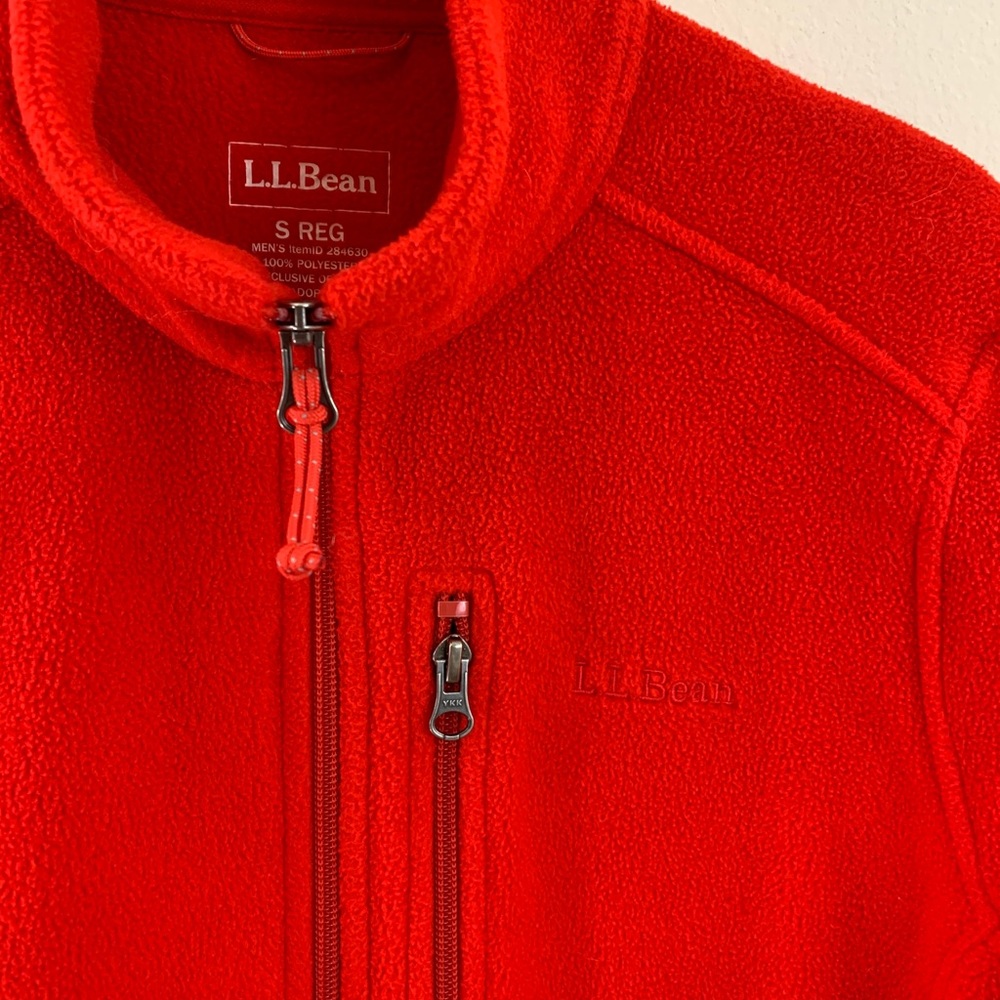 L.L. Bean red fleece, size small